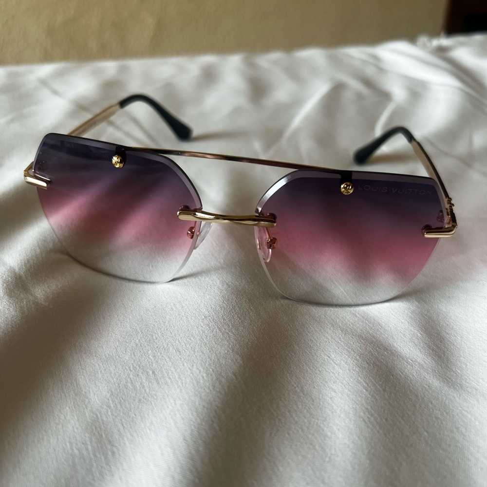 Louis Vuitton rimless square sunglasses gradient